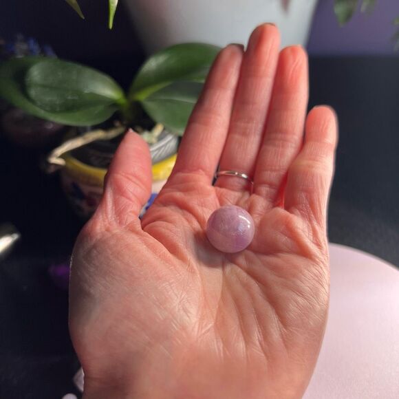 Kunzite Crystal Marble Sphere (7)‎ - Picture 2 of 9